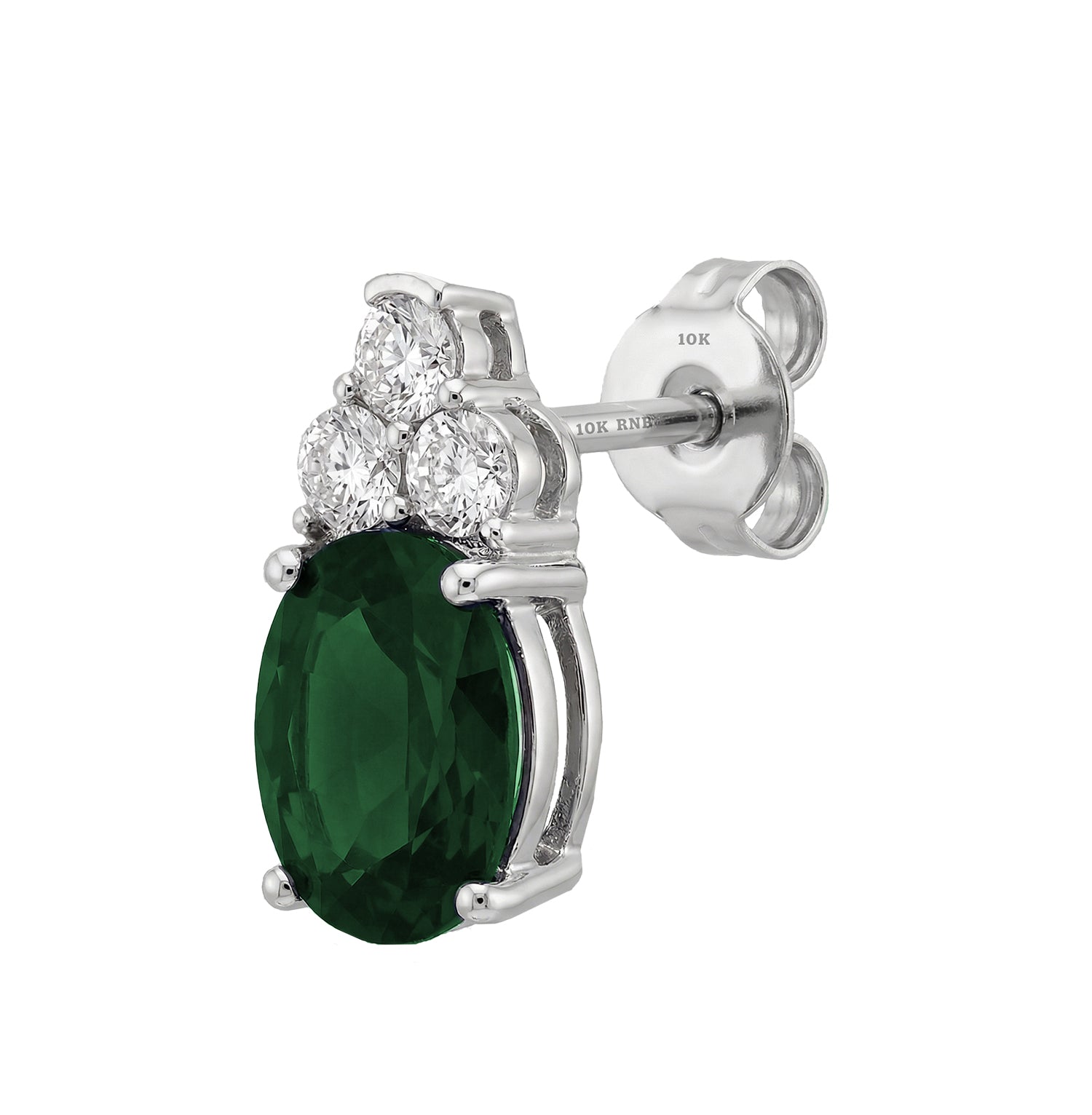 Created Gemstone & Diamond Earrings