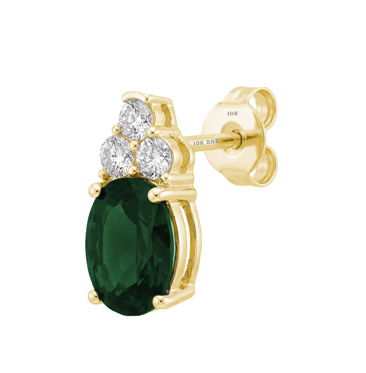 Created Gemstone & Diamond Earrings