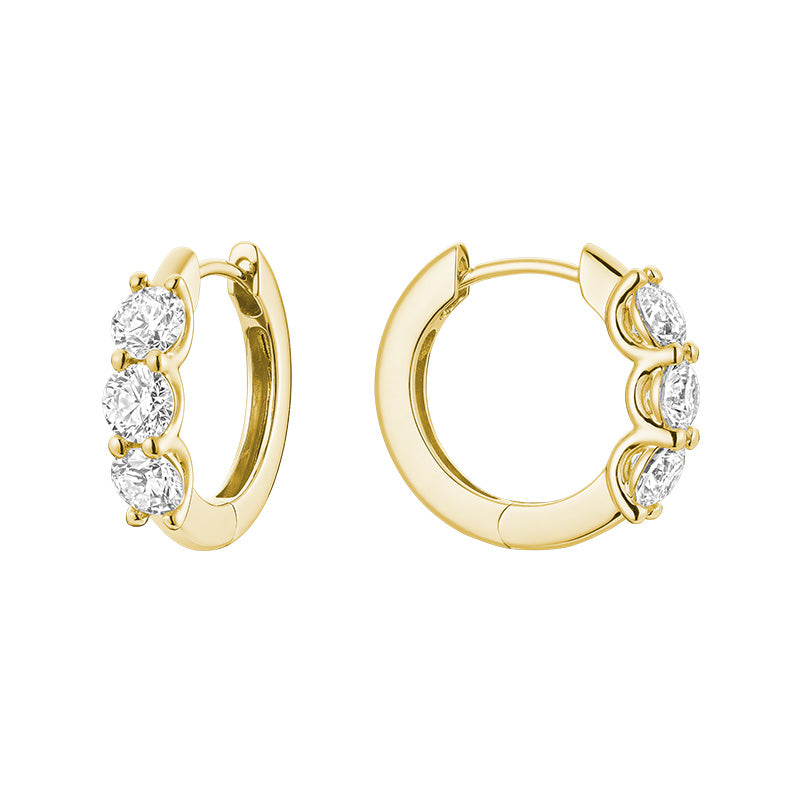 Boucles d'oreilles en diamant de laboratoire