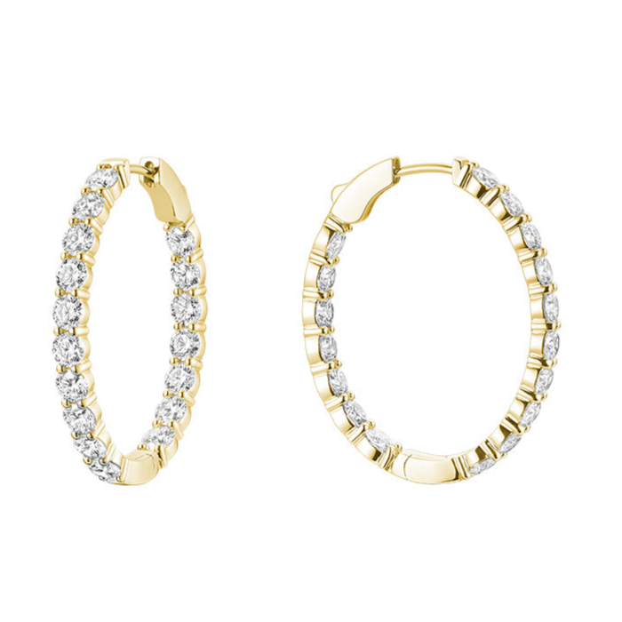 Boucles d'oreilles en diamant de laboratoire