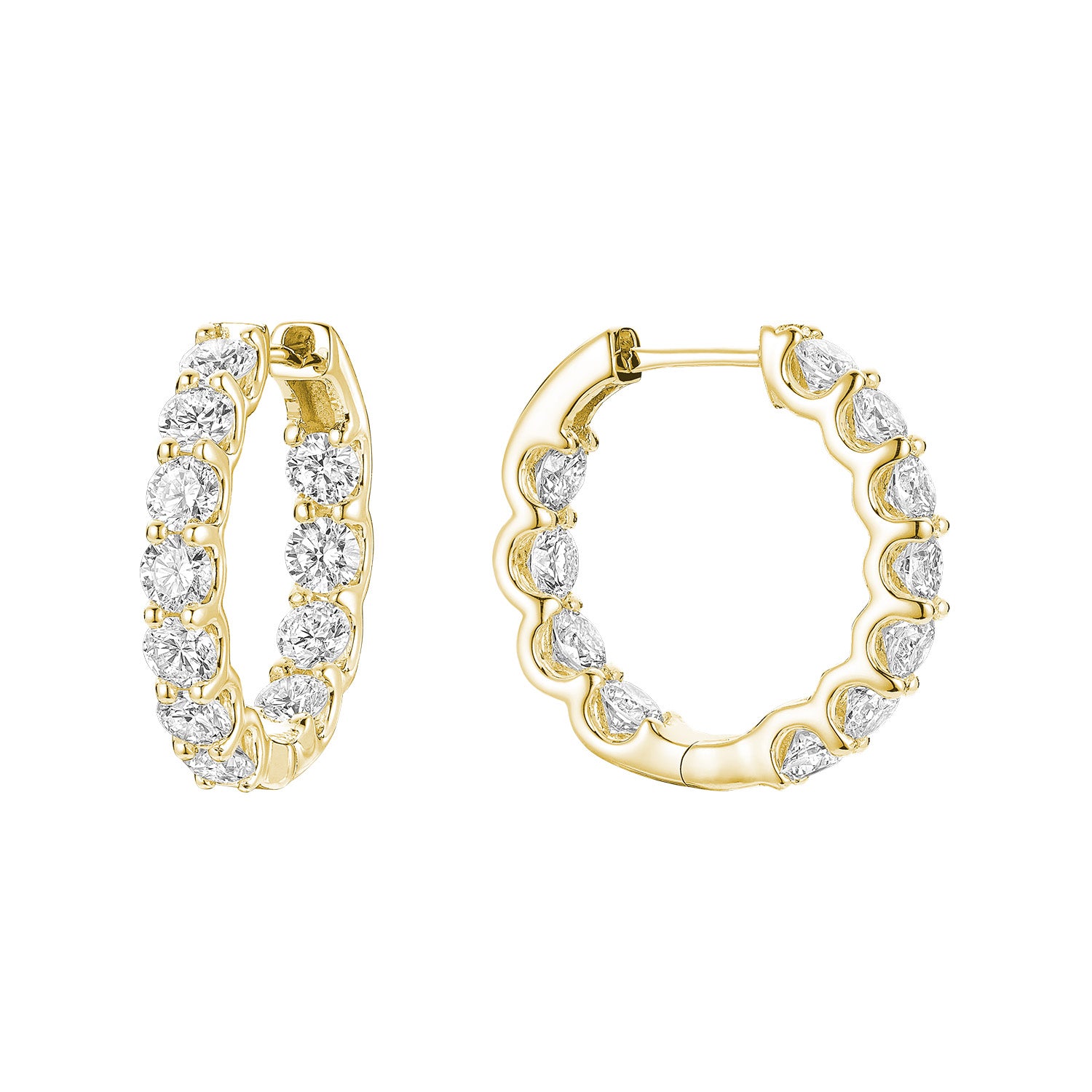 In & Out Huggie Lab Grown Diamond Earrings