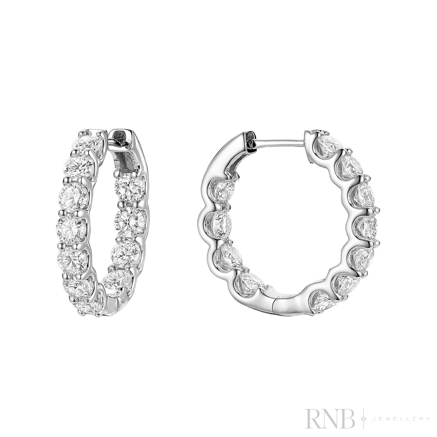 In & Out Huggie Lab Grown Diamond Earrings