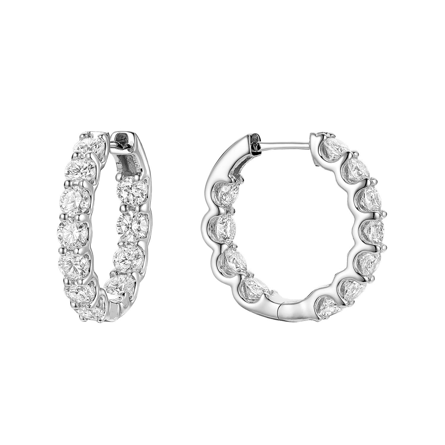In & Out Huggie Lab Grown Diamond Earrings