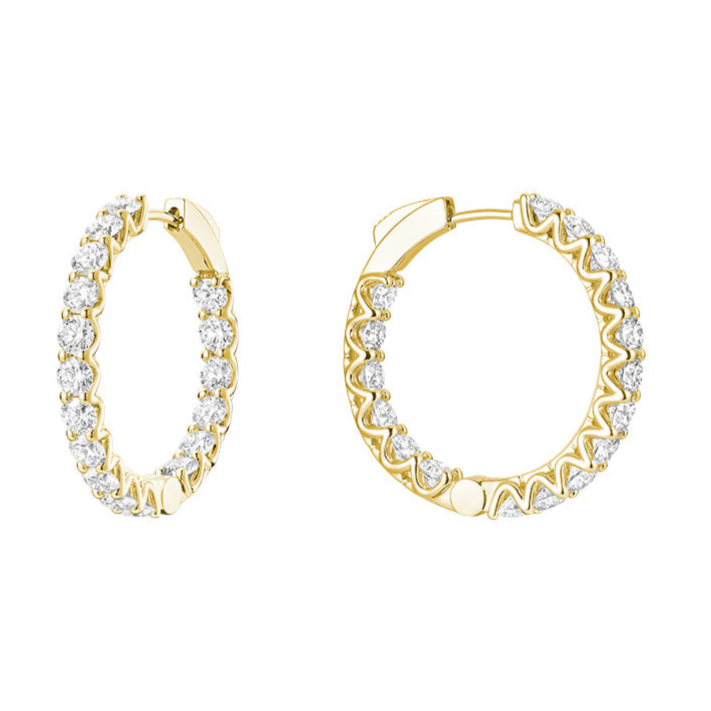Boucles d'oreilles en diamant de laboratoire
