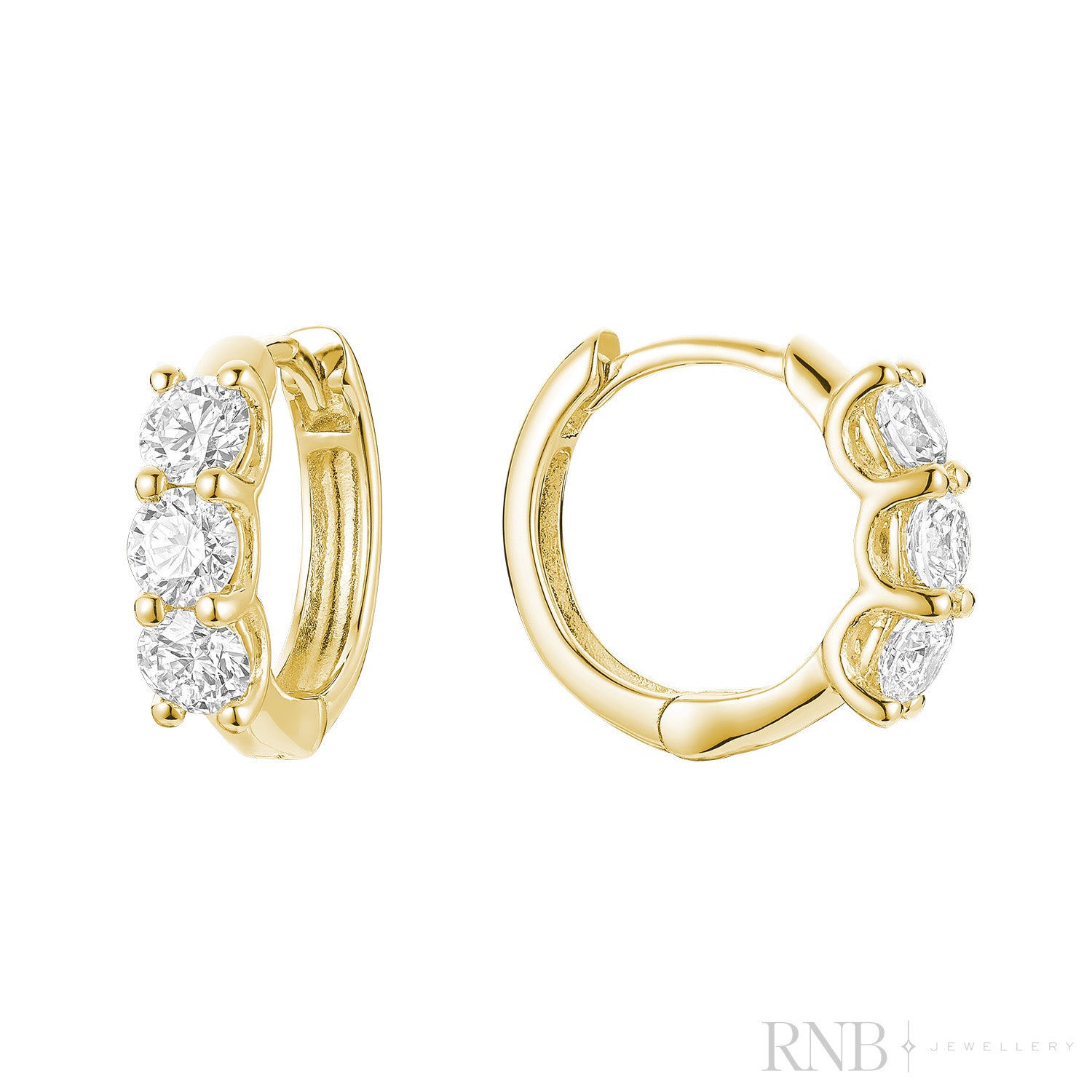 Mini Trinity Huggie Lab Grown Diamond Earrings