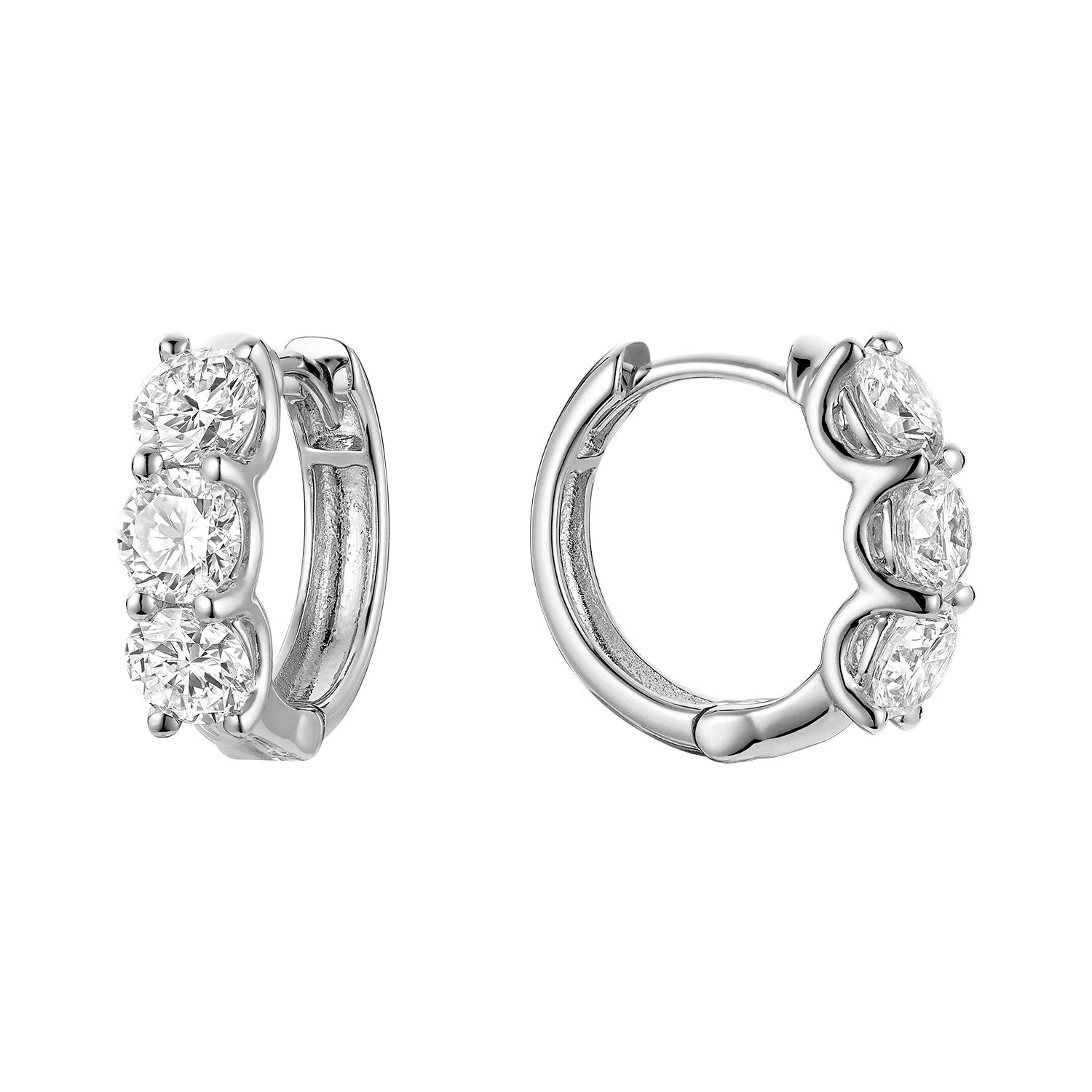 Trinity Huggie Lab Grown Diamond Earrings