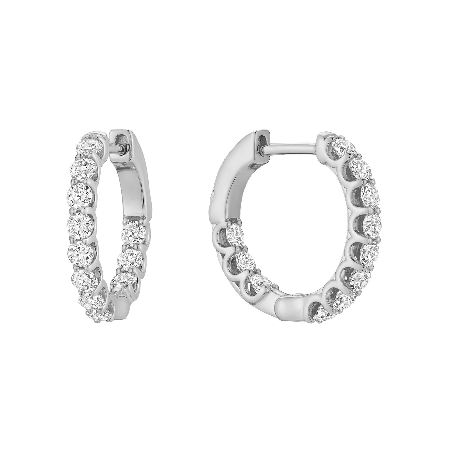 In & Out Huggie Lab Grown Diamond Earrings