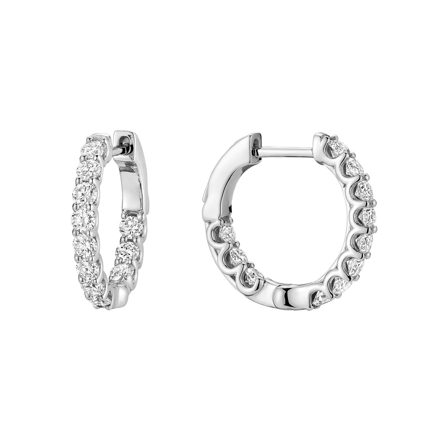 In & Out Huggie Lab Grown Diamond Earrings