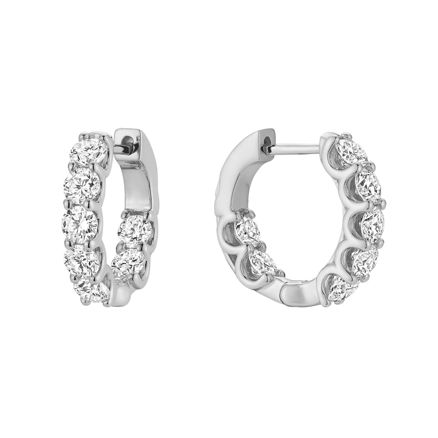 In & Out Huggie Lab Grown Diamond Earrings