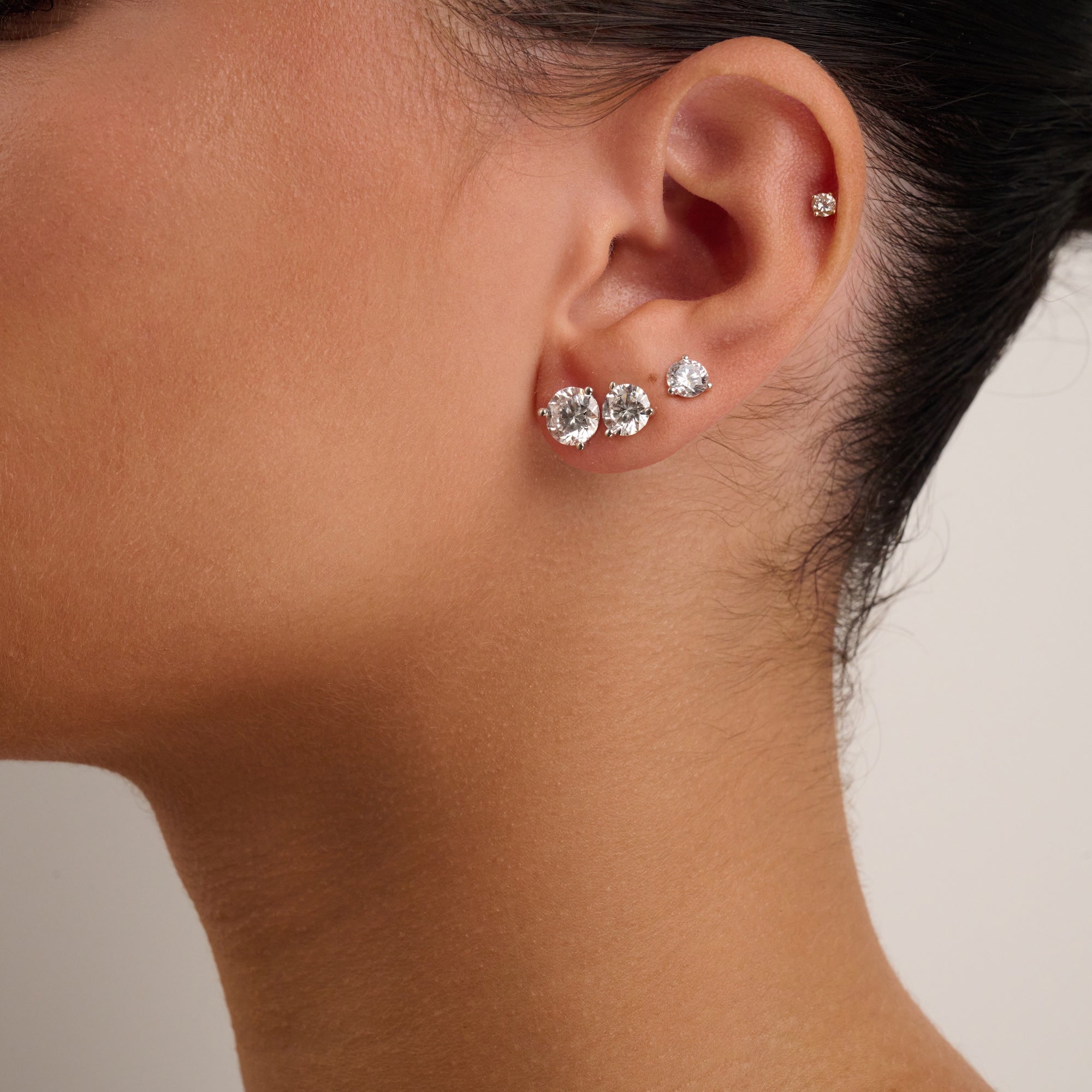 Boucles d'oreilles en diamant de laboratoire