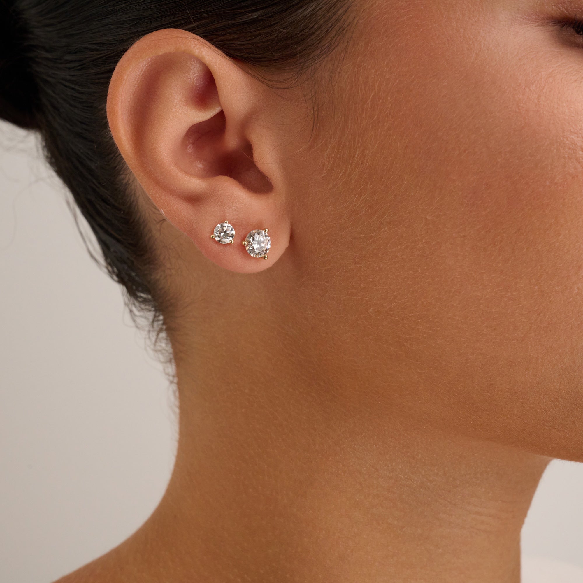 Boucles d'oreilles en diamant de laboratoire