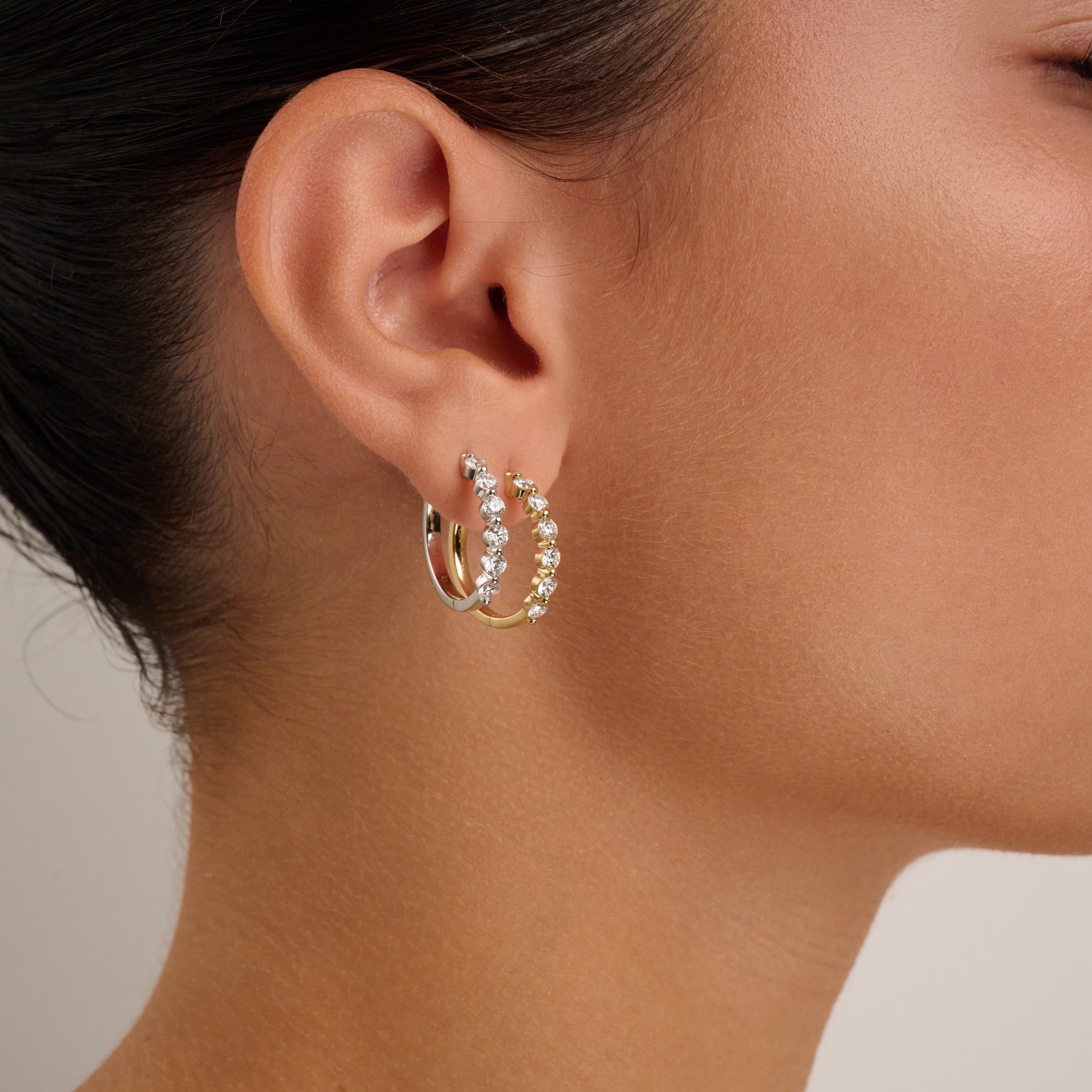 Boucles d'oreilles en diamant de laboratoire