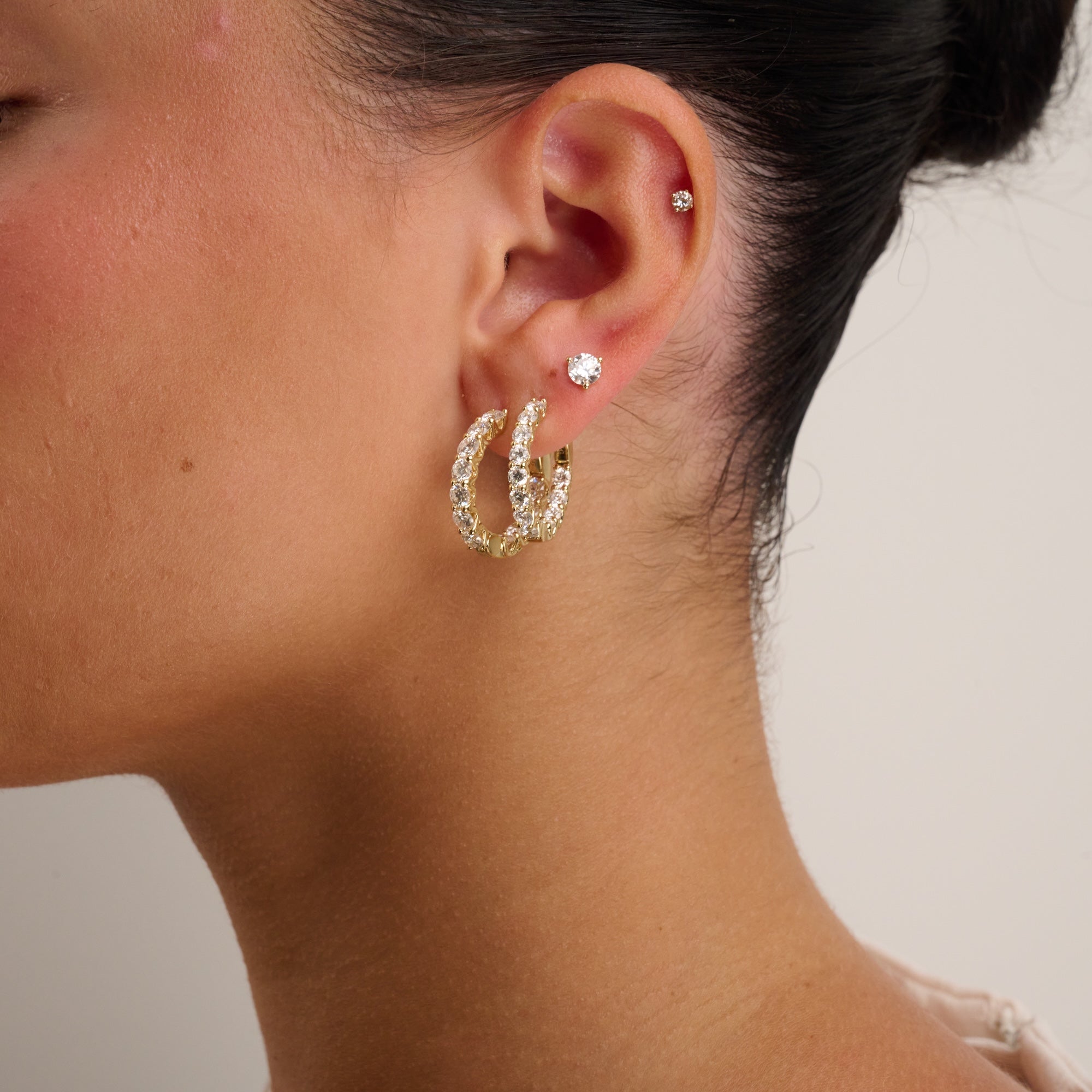 Boucles d'oreilles en diamant de laboratoire