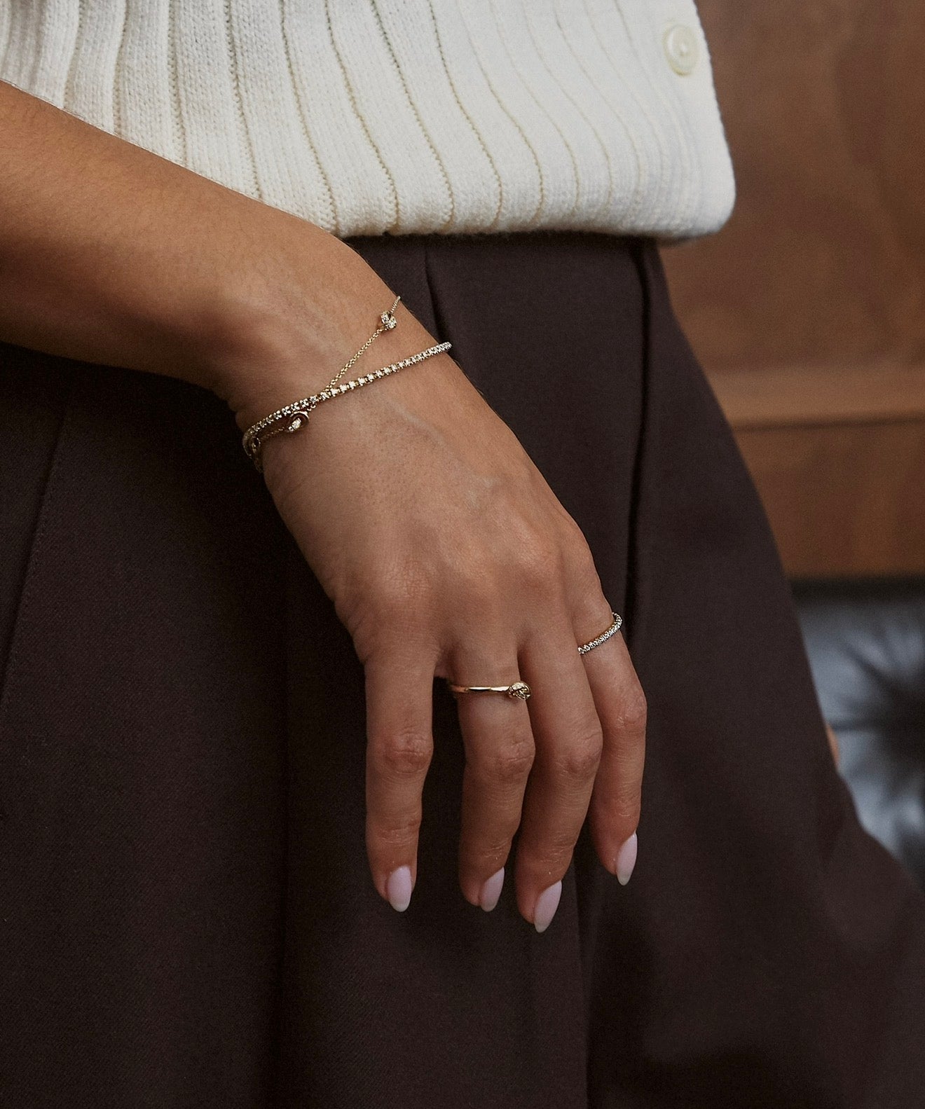 Dainty Interlocking Diamond Ring